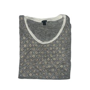 J Crew Metallic Tee XXS